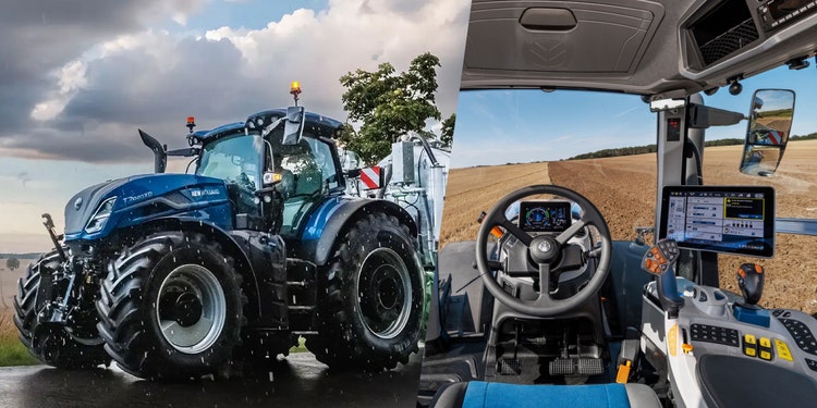 Bild eines New Holland T7 XD mit Blick auf das Cockpit