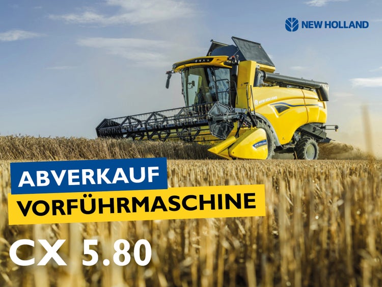 New Holland Drescher CX 5.80 bei der Weizenernte.